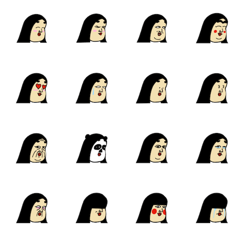 ポジティブしきぶの絵文字１（40個）